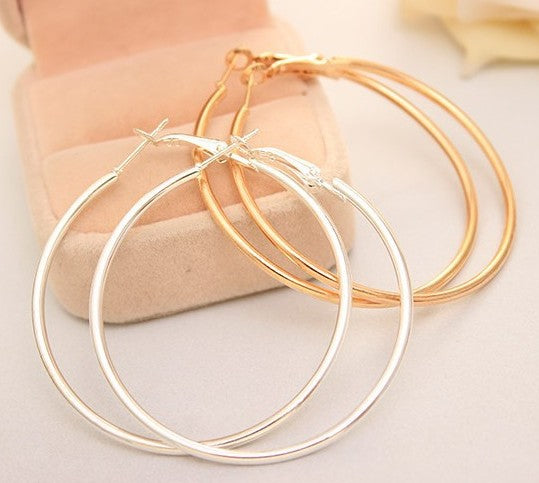 Classic Big Circle Metal Exaggerated Circle Earrings