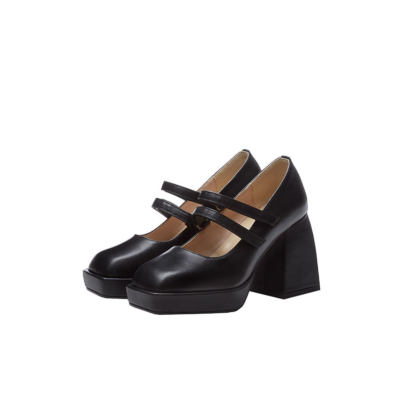 Edgy Square Toe Punk Heels