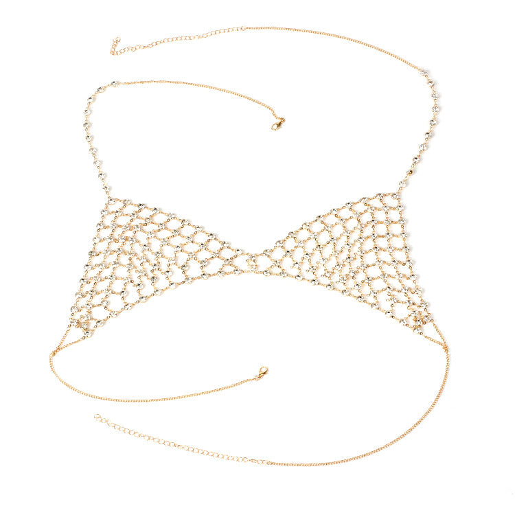 Fringed rhinestone multi-layer super-sexy body chain