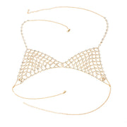 Fringed rhinestone multi-layer super-sexy body chain