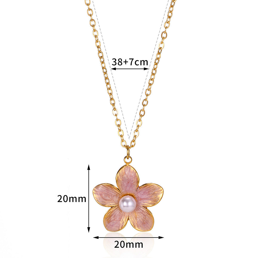 Colorful Floral Necklace - Flower Classic Pendant