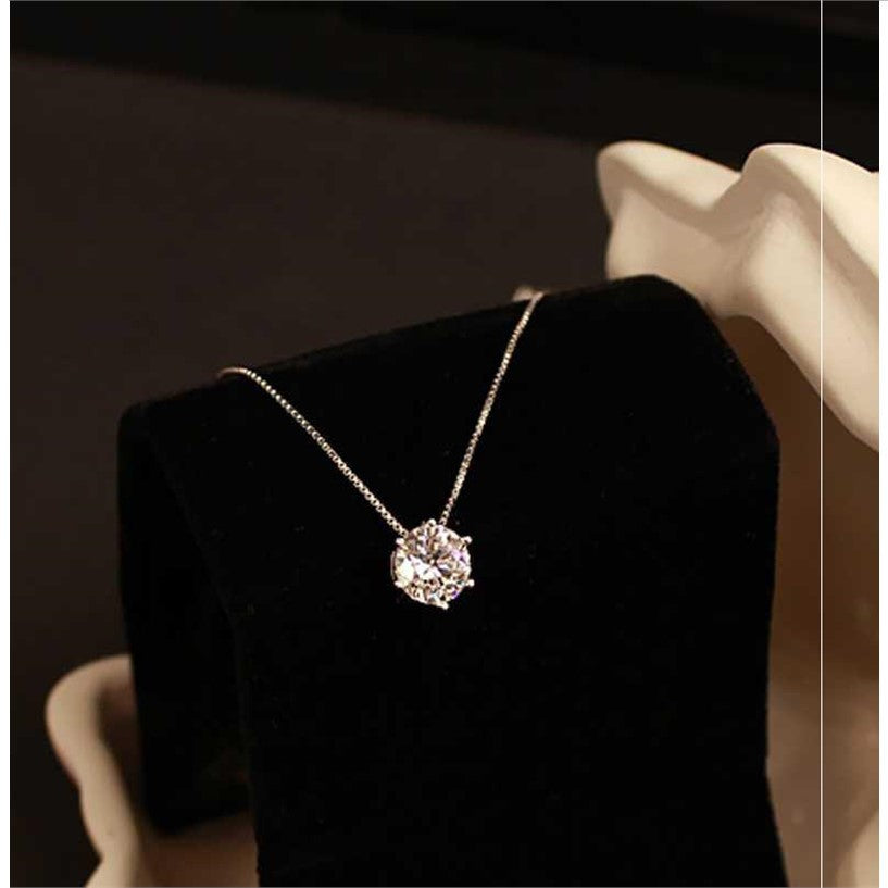 Single diamond-style necklace