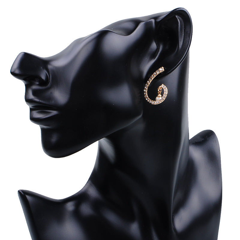 Spiral Pearl Earrings