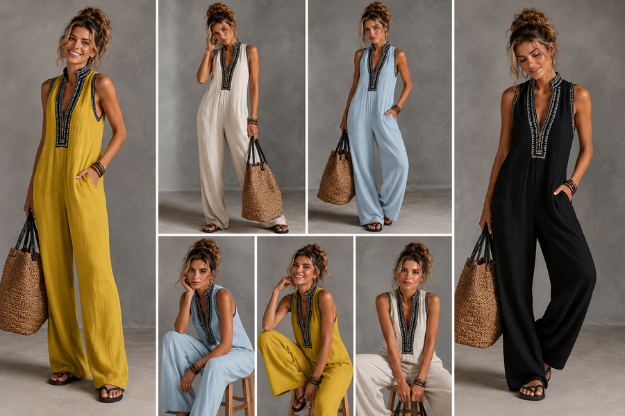 Comfy & Cool Linen-blend Jumpsuit