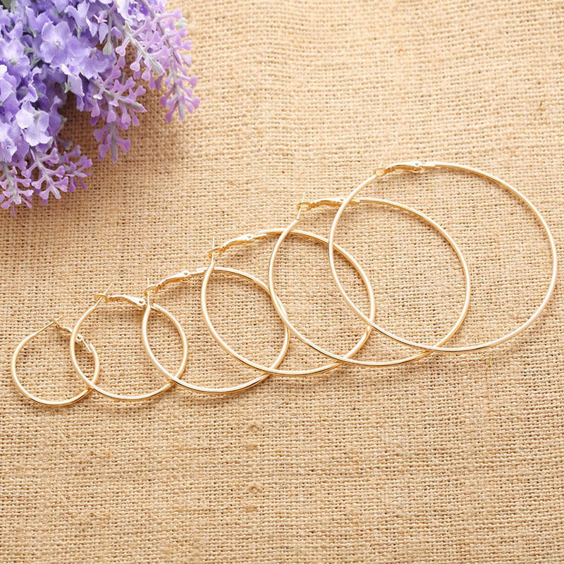 Classic Big Circle Metal Exaggerated Circle Earrings