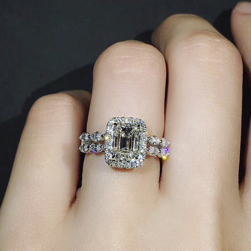 Glam Princess Cut Simulated Gem Ring