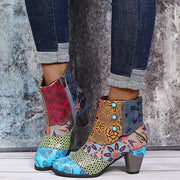 Chic Boho Patchwork Ankle Boots