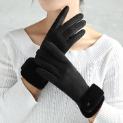 Sexy Suede Glove Warm Finger Gloves