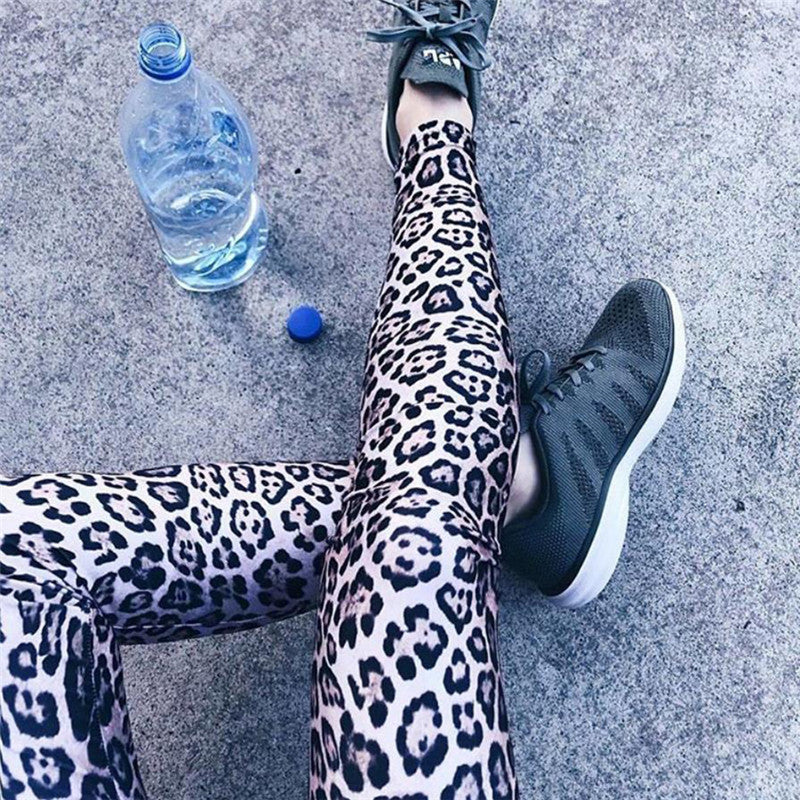 Leopard Print Pants Sexy Push Up Leggings
