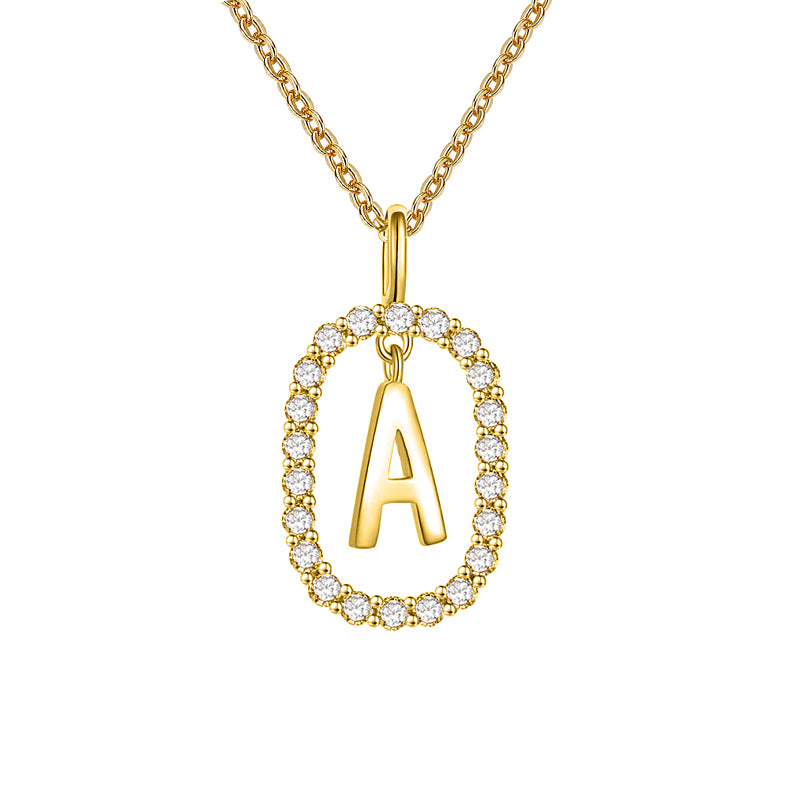 Crystal Classic Letter Necklace