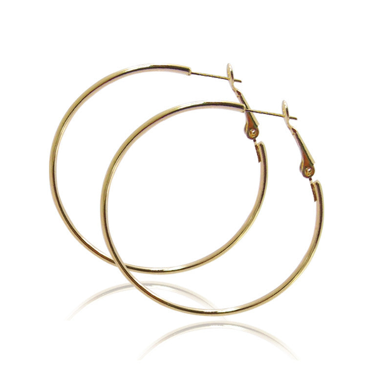 Classic Big Circle Metal Exaggerated Circle Earrings
