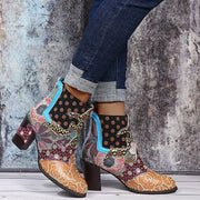 Chic Boho Patchwork Ankle Boots