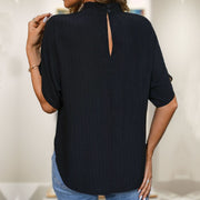 Batwing Sleeve Black Classic Top