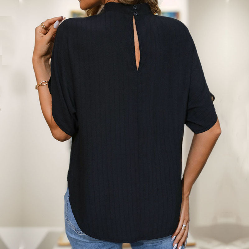 Batwing Sleeve Black Classic Top
