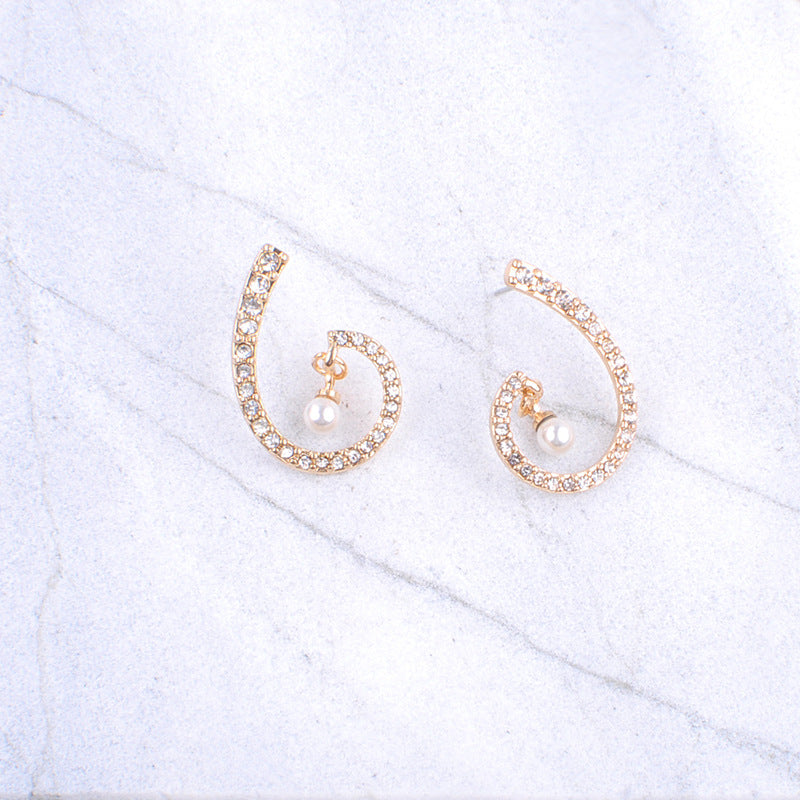 Spiral Pearl Earrings