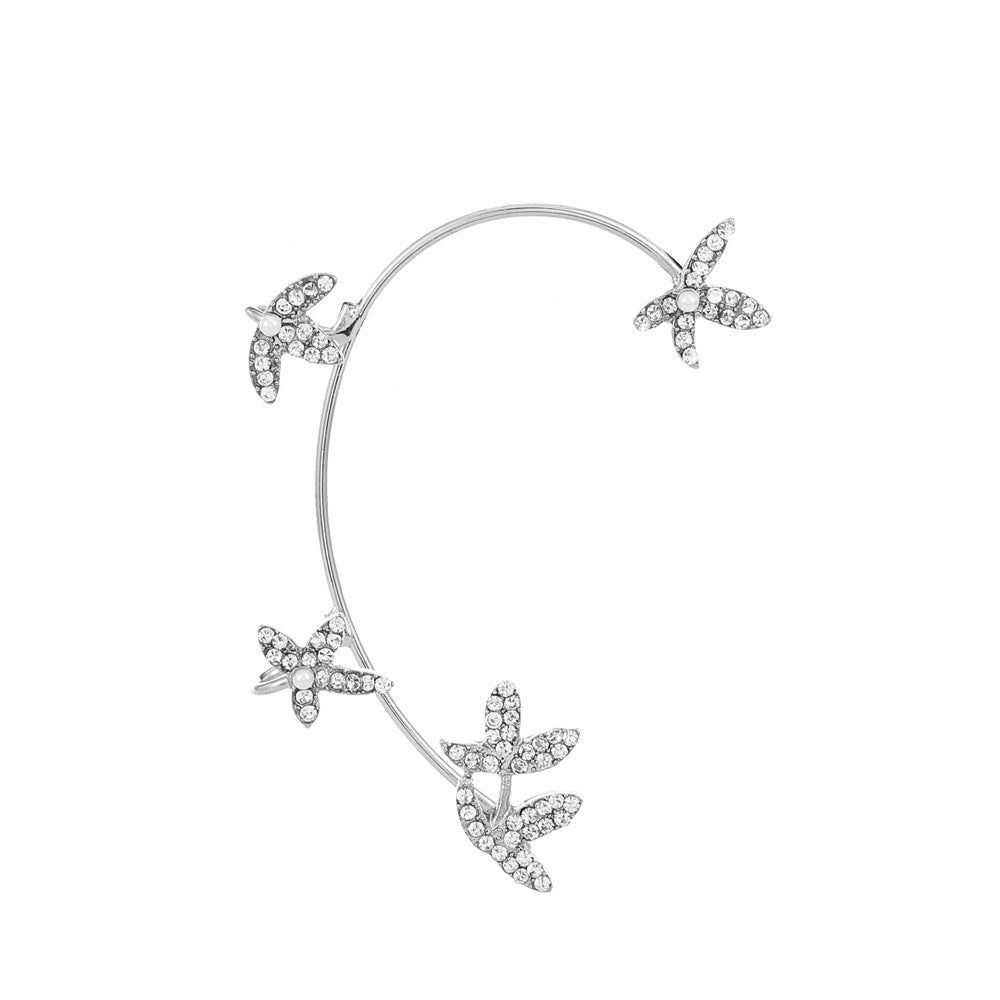 Butterfly Desuign Earrings Without Pierced Diamonds