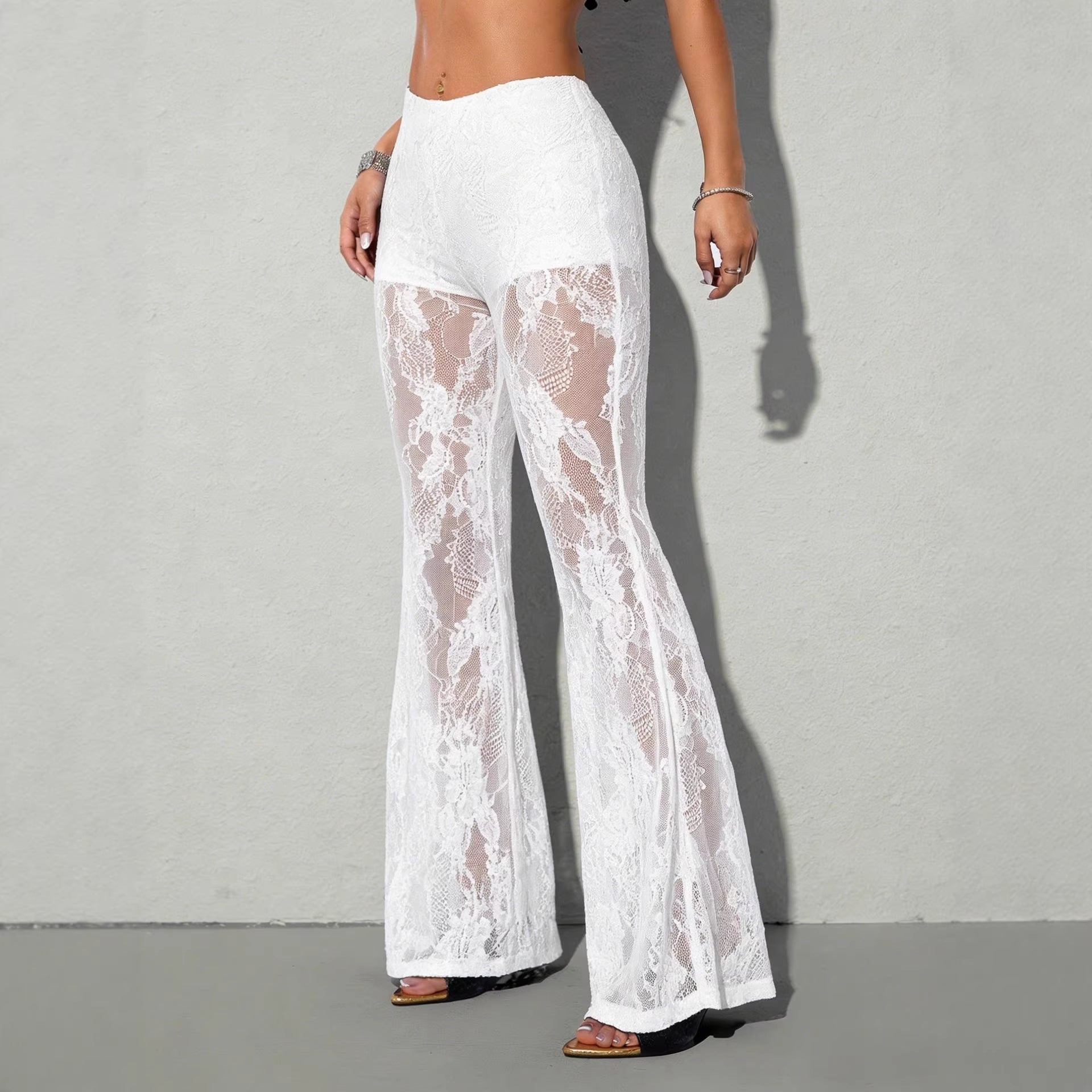 Sexy Sheer Flared Pants