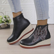 Glam Vintage Embroidered Ankle Boots
