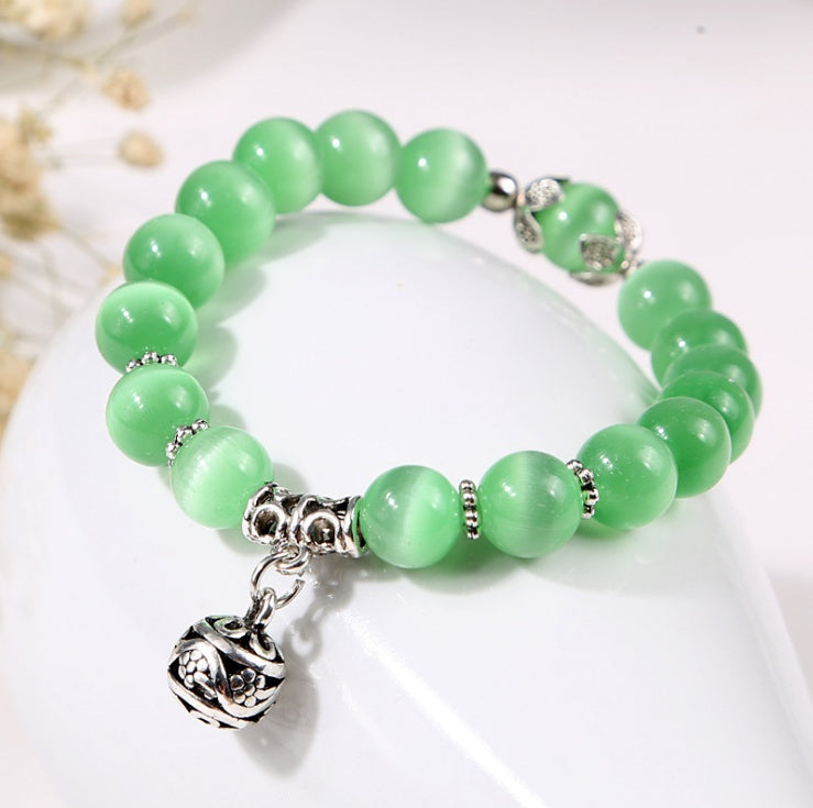 Natural opal crystal beads bracelet