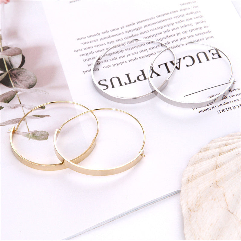 Chic style circle classic ring earrings