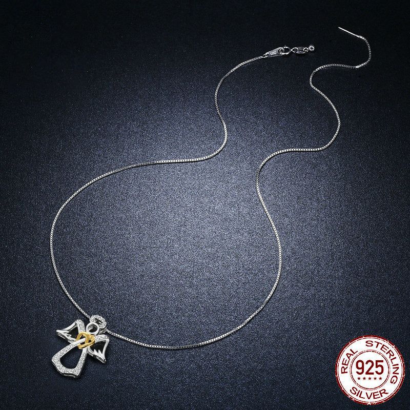 Sterling Silver Guardian Angel Special Necklace