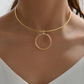 Big Circle Collar Choker Necklace