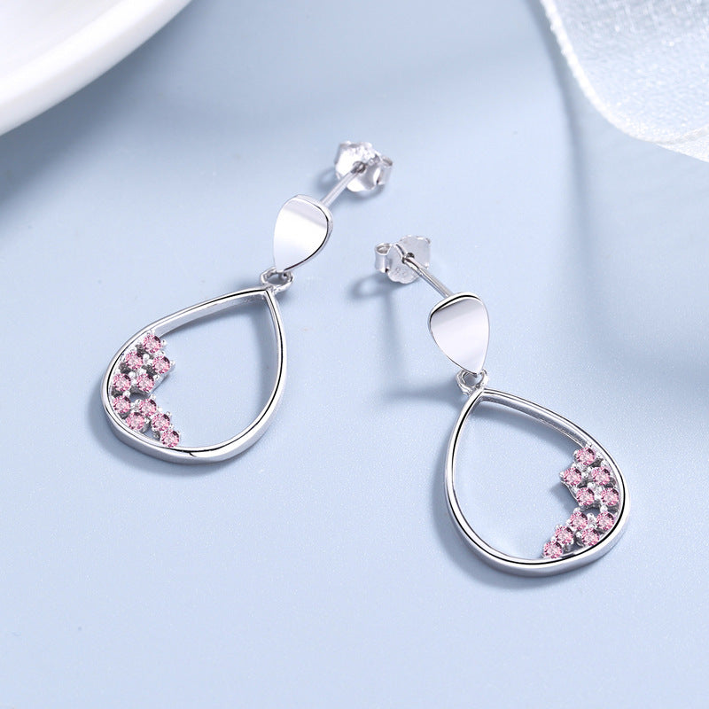 Sterling Silver Color Korean Drop Cute Earrings