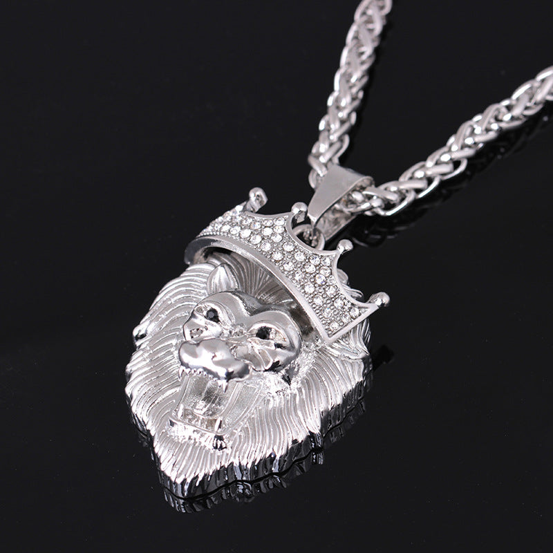 Hip-hop luminous lion necklaces