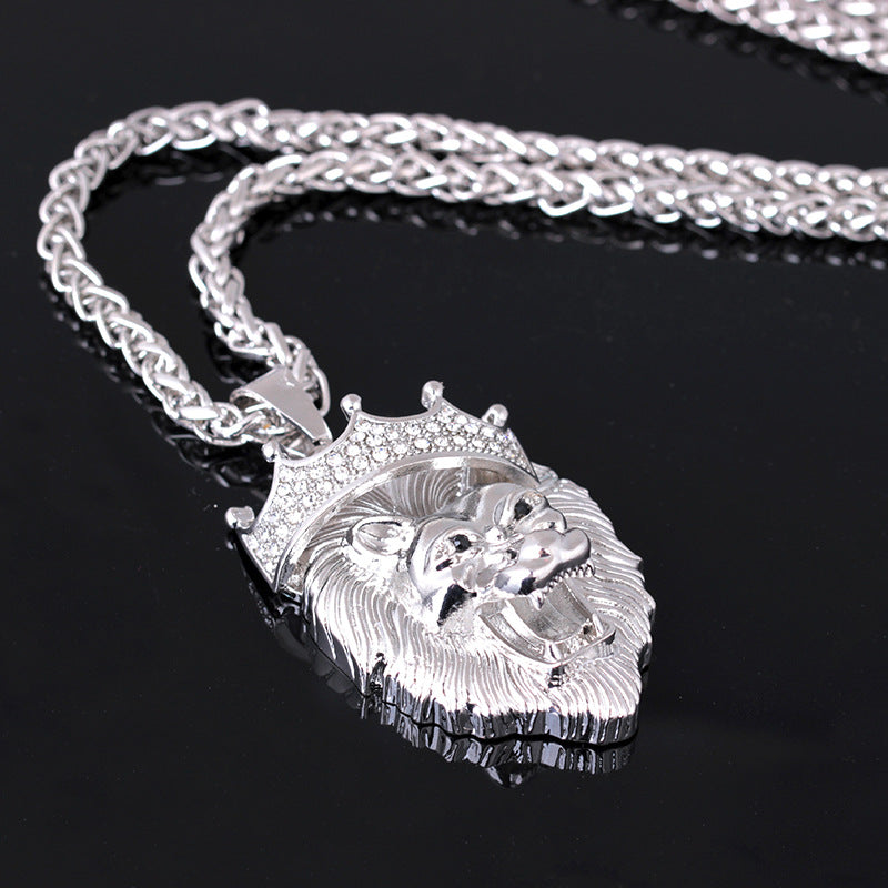 Hip-hop luminous lion necklaces