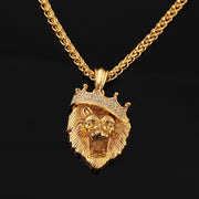 Hip-hop luminous lion necklaces