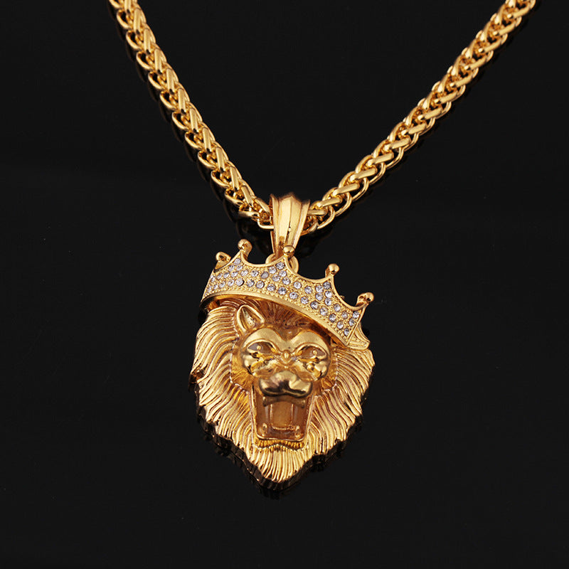 Hip-hop luminous lion necklaces