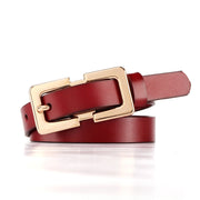 Retro Cowhide Leather Pin Buckle Belt
