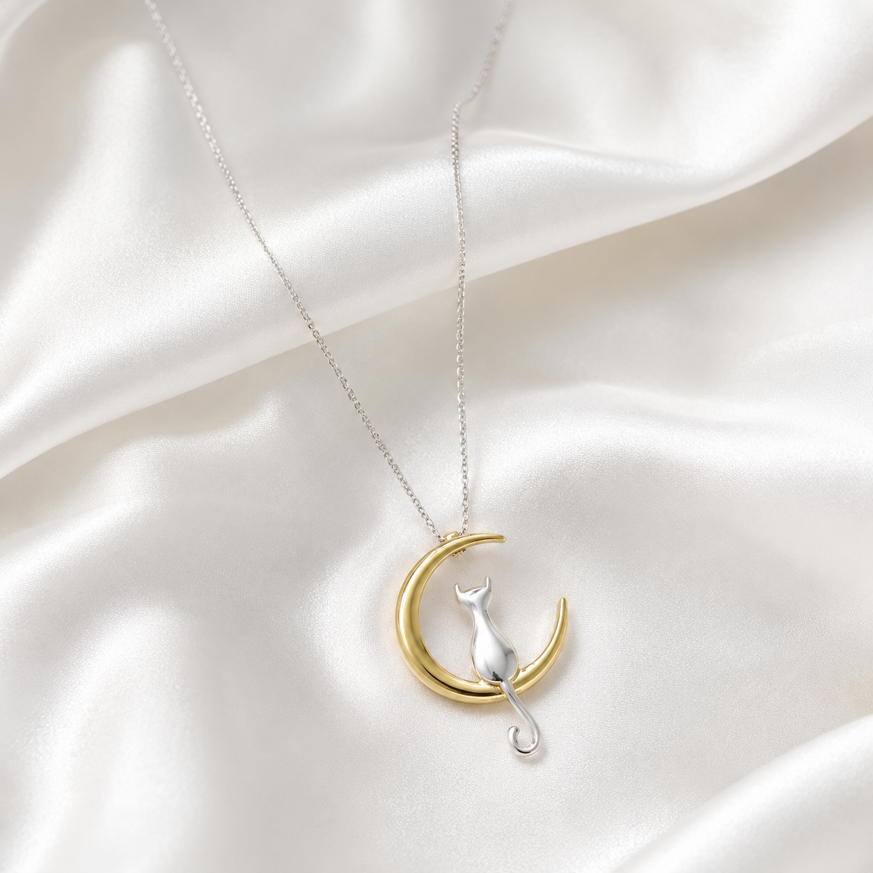 Moonlight Cat Necklace