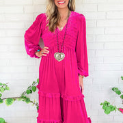 Go Pink! Velvet Comfy & Stylish Dress