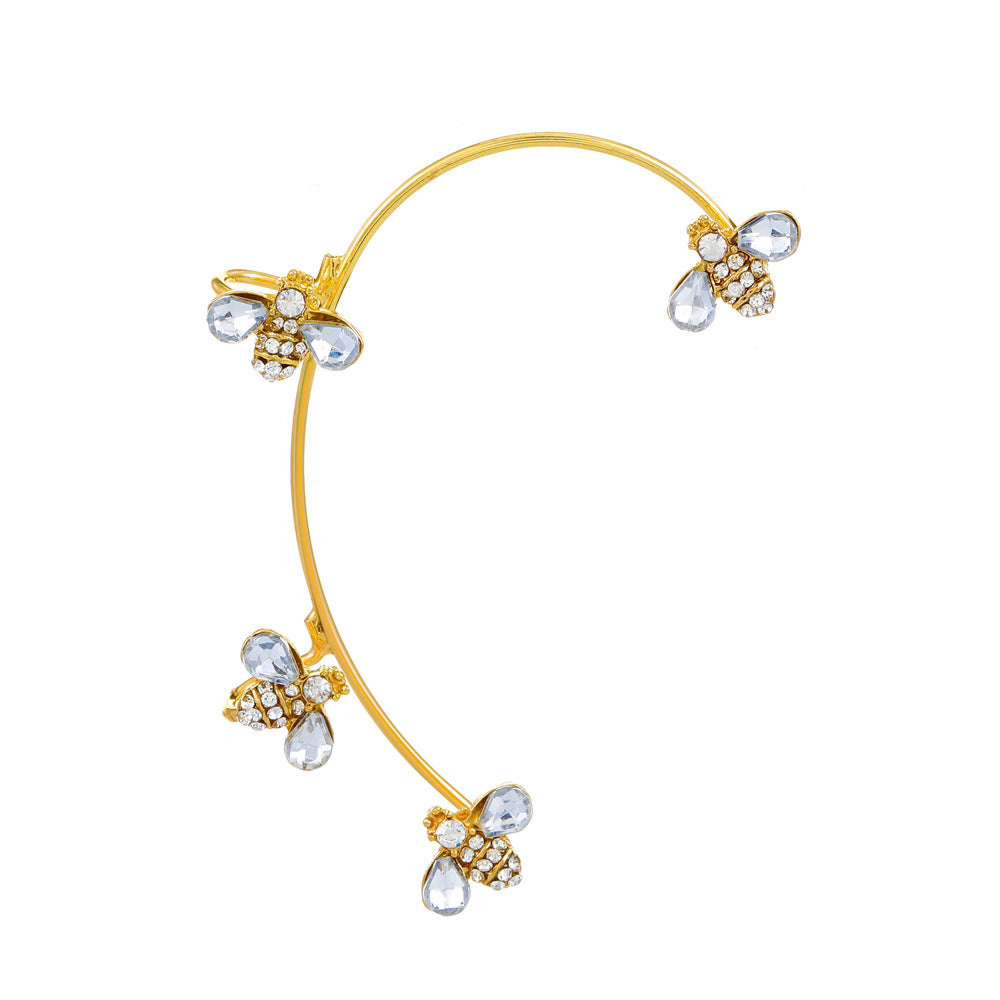 Butterfly Desuign Earrings Without Pierced Diamonds