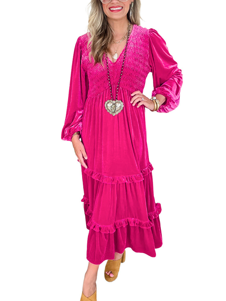 Go Pink! Velvet Comfy & Stylish Dress