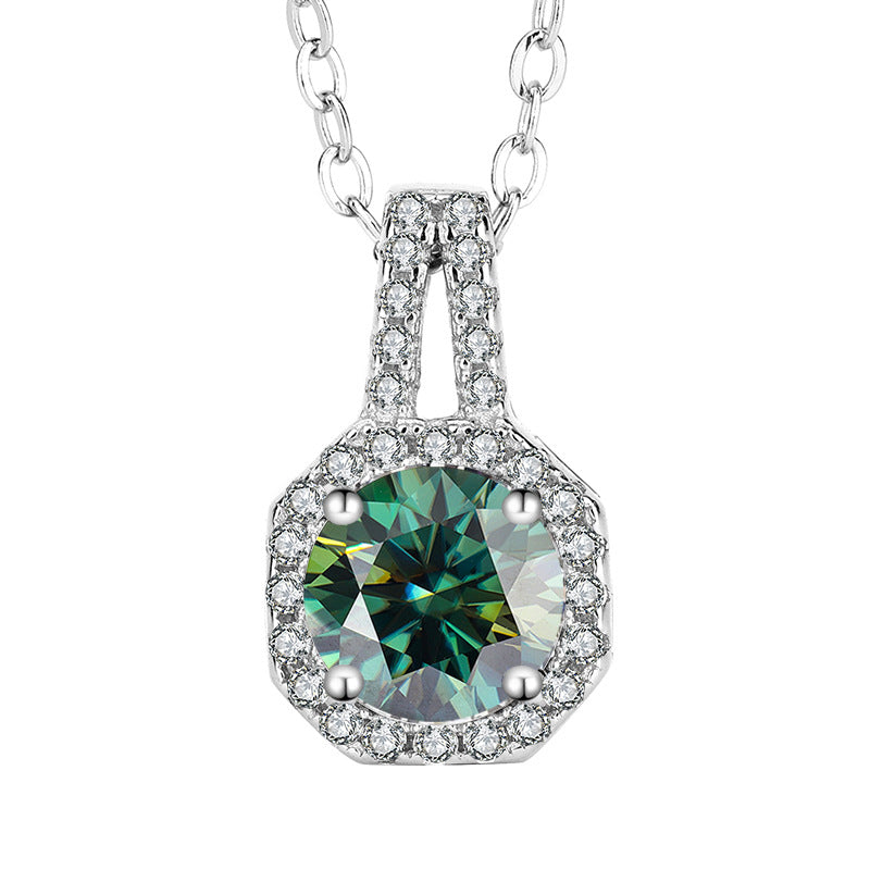 Moissanite Pendant Classic Necklace