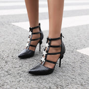 Glam Pointed Toe Stiletto Sandals