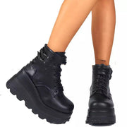 Luxe Genuine Leather Platform Boots