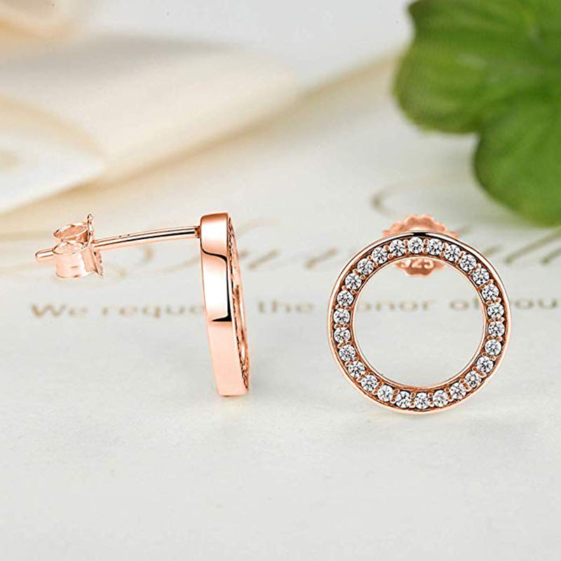 Round classic circle earrings