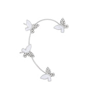 Butterfly Desuign Earrings Without Pierced Diamonds