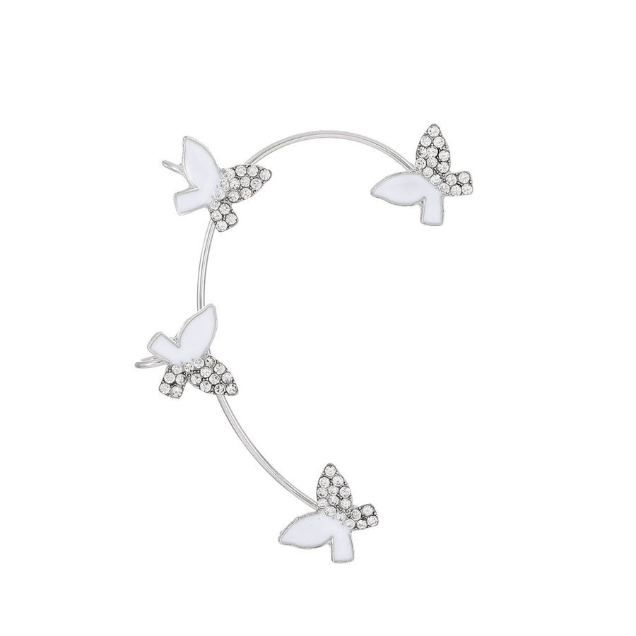 Butterfly Desuign Earrings Without Pierced Diamonds