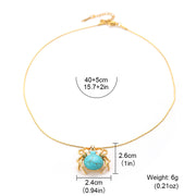 Vintage-style Turquoise Spider Necklace & Earrings