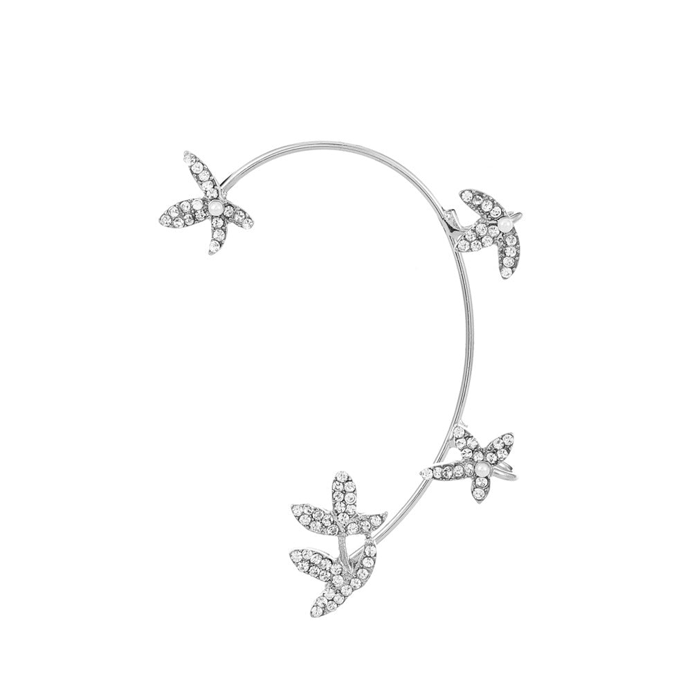 Butterfly Desuign Earrings Without Pierced Diamonds