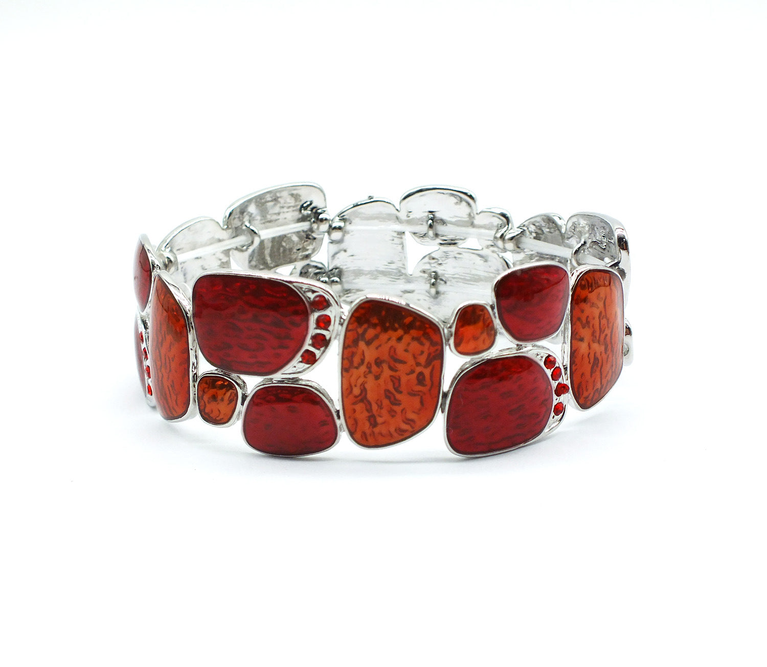 Geometric Enamel Stretch Cool Bracelet