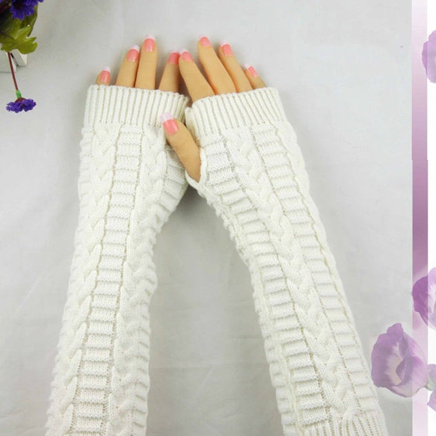 Chic Korean Style Fingerless Long Gloves