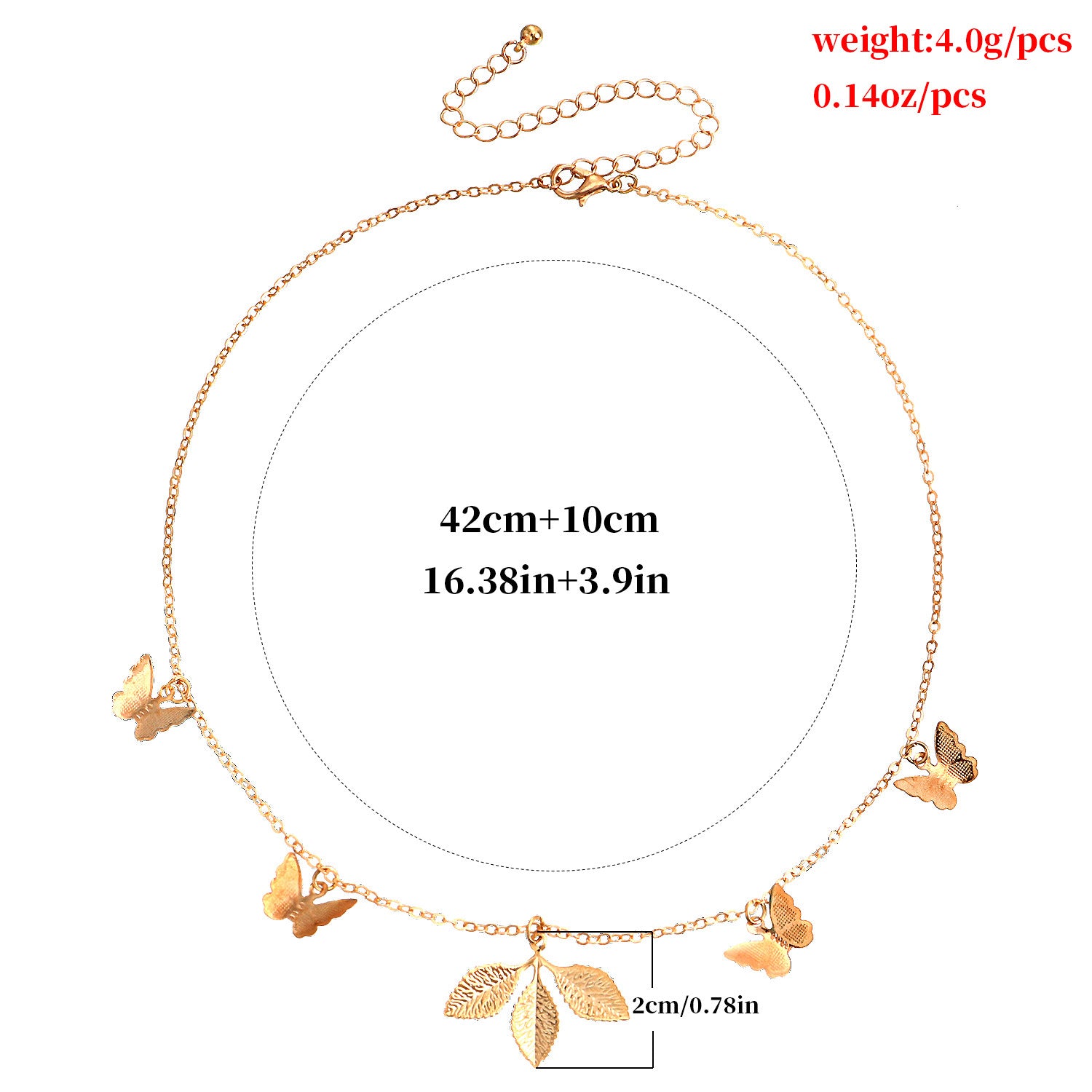 Nature-style Butterfly Pendant Necklace