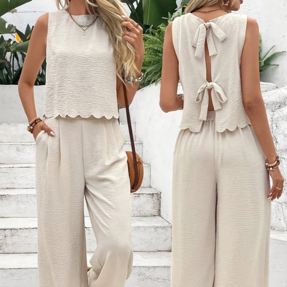 Chic Casual Two-Piece Pants Set