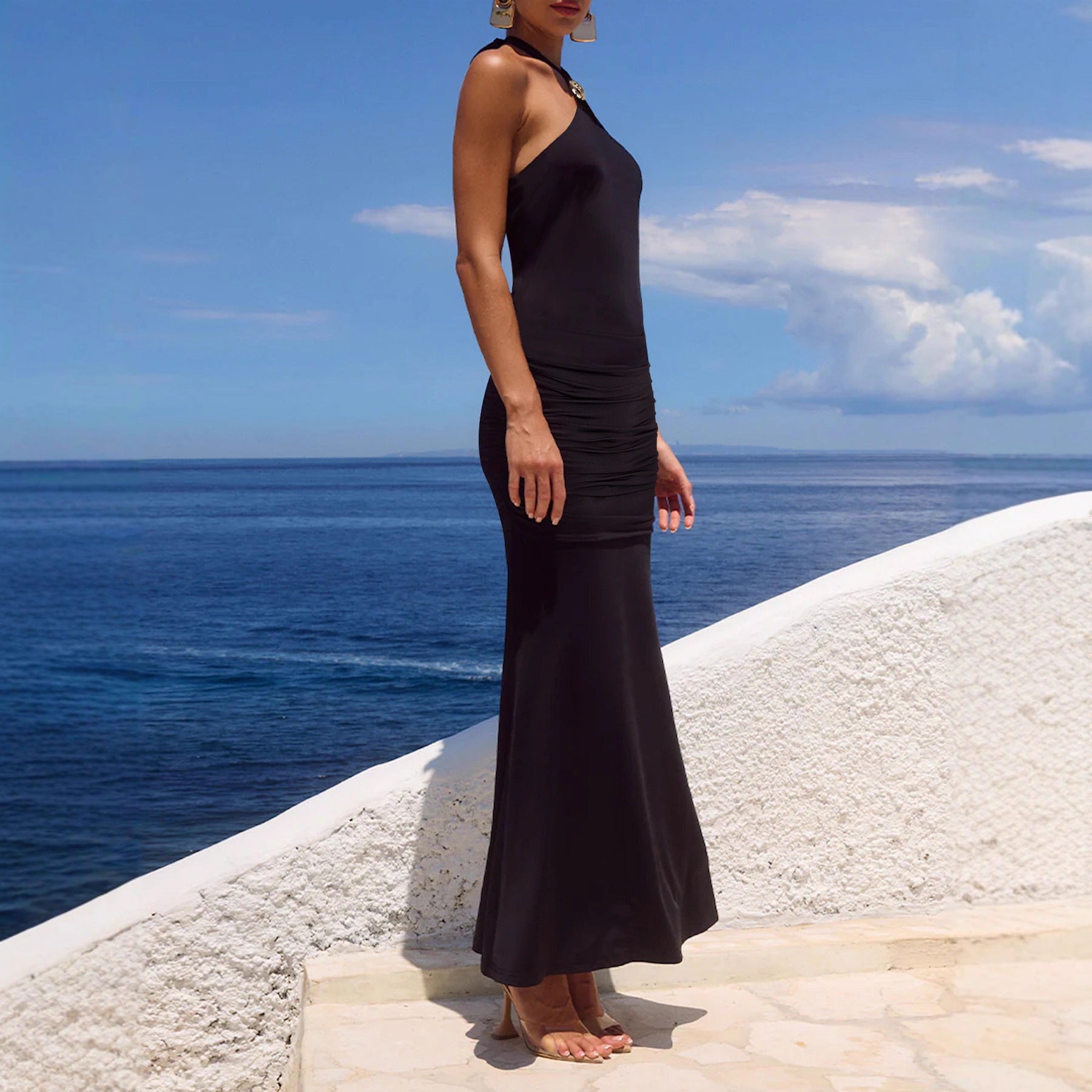 Sexy Backless Lace-Up Dress