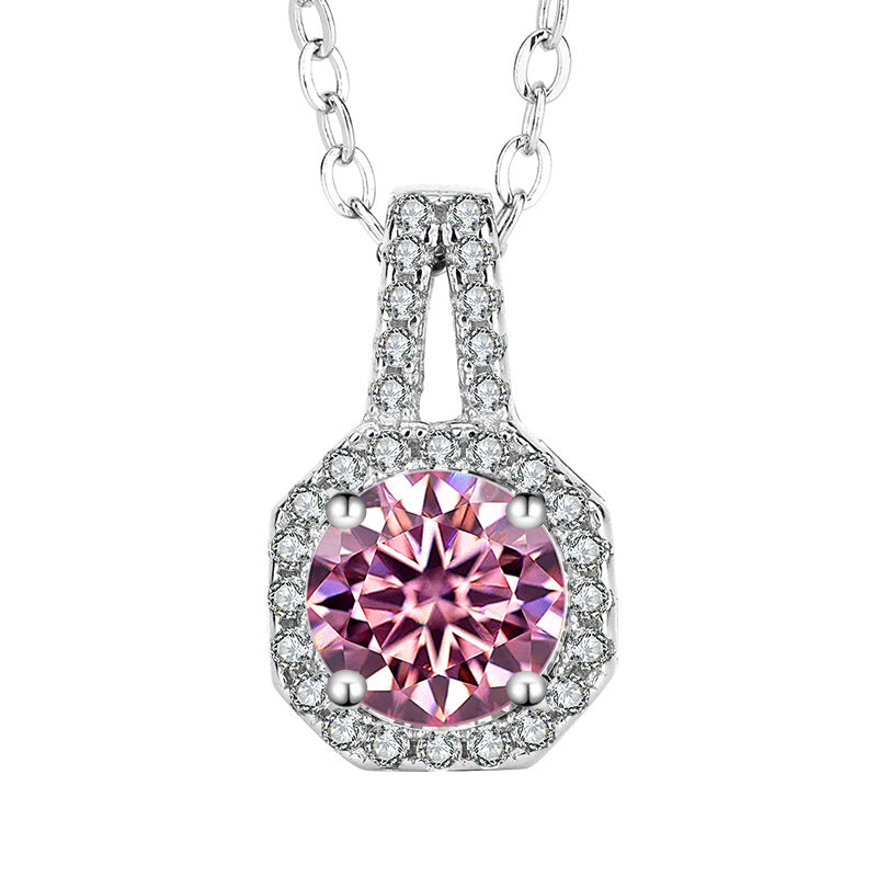 Moissanite Pendant Classic Necklace